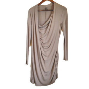 STELLA Carakasi Angled Swoop Neck Lagenlook Dress Size XSmall